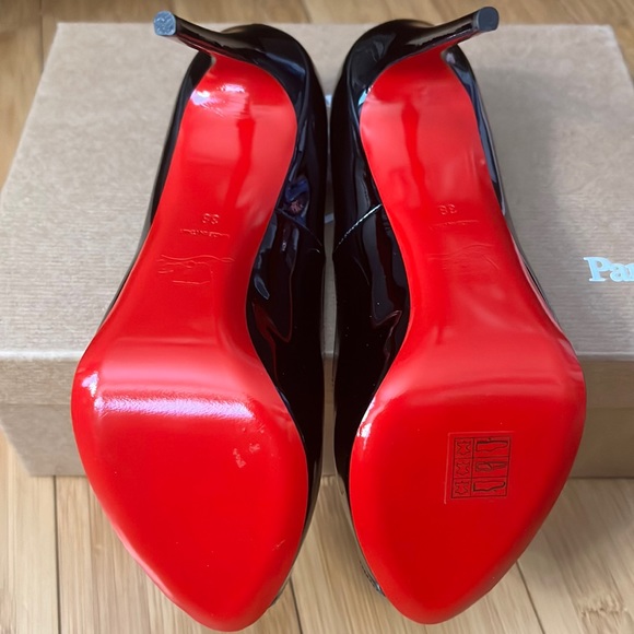 BRAND NEW Christian Louboutin New Very Prive 120 Black Patent - Picture 3 of 7